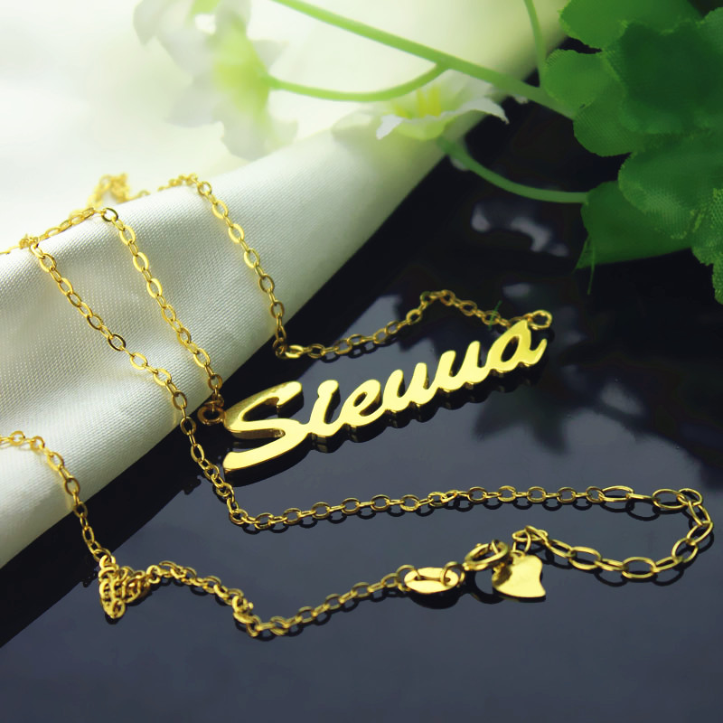 Gold Personalized Name Necklace "Sienna"