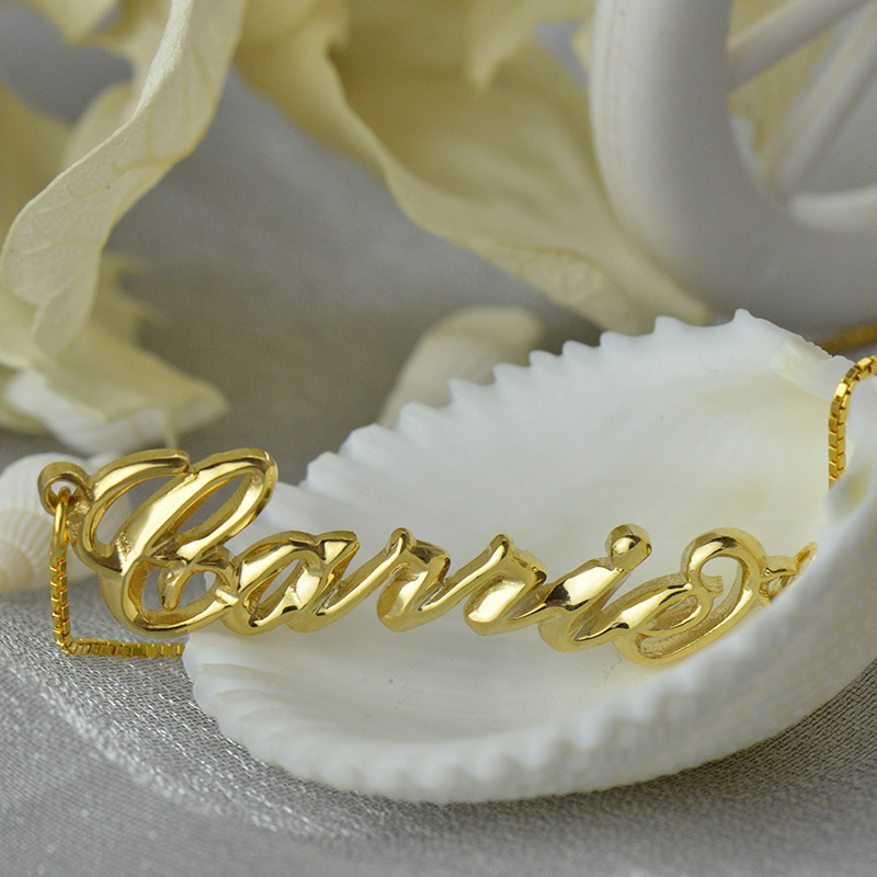 Personalized 3D Carrie Name Necklace